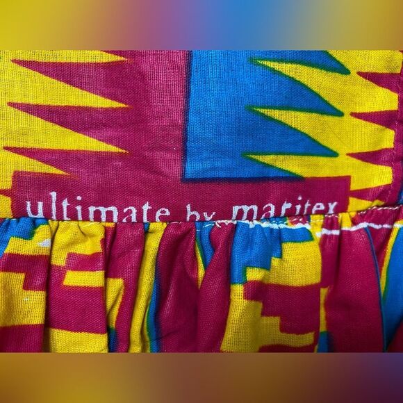 Festive Colorful Kente Cloth Wiggle Dress - Picture 4 of 7